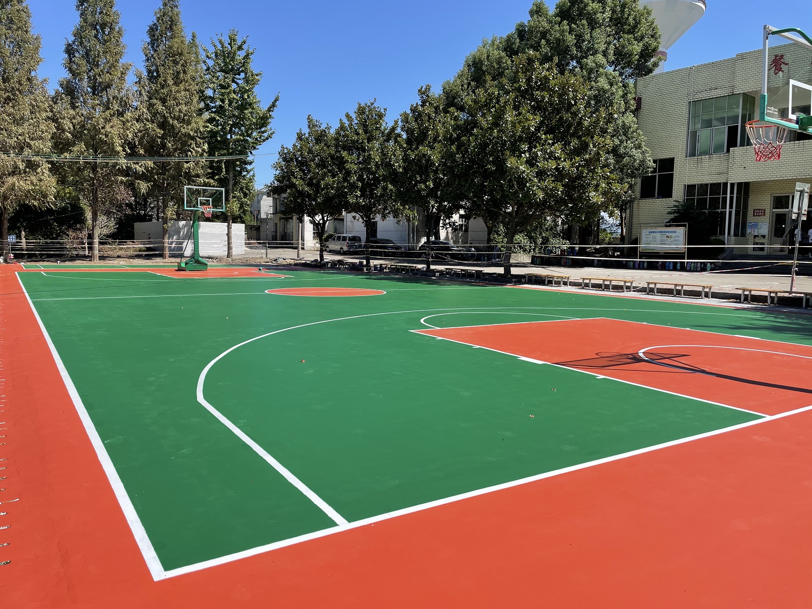 安江黔陽一中硅pu籃球場 安江黔陽一中硅pu籃球場